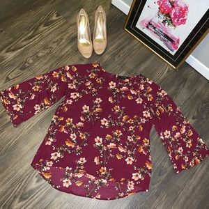 Long Sleeve Floral Top